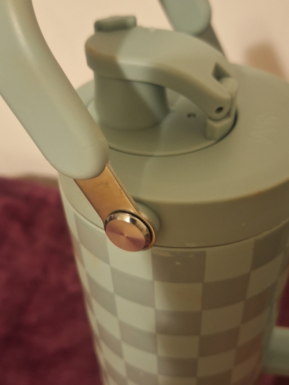 SM Mint Green Checkered Insulated Tumbler - Picture 2 of 9